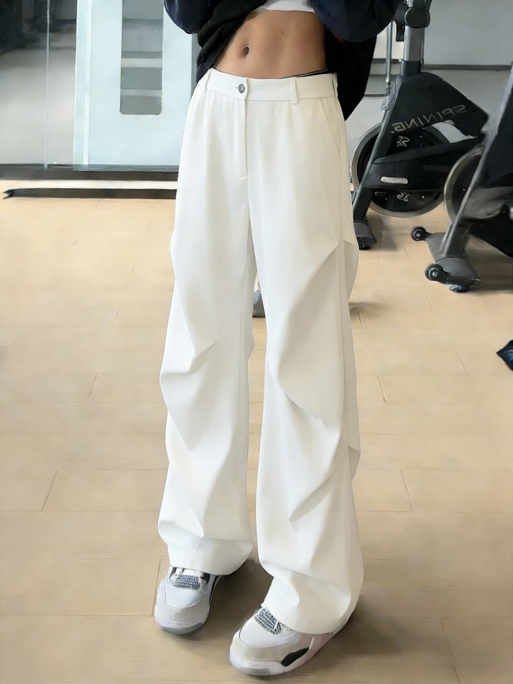 Cleanfit White Pleated Wide Leg Pants Men's Casual Trousers Spring Straight Workwear Pants Cool Haome Faionable
Cleanfit White Pleated Wide Leg Pants Men's Casual Trousers Spring Straight Workwear Pants Cool Haome Faionable