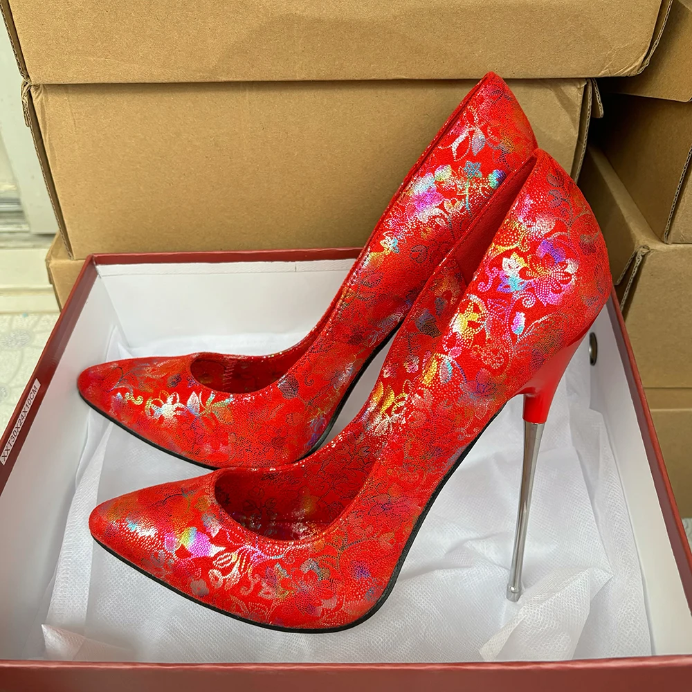 Newly 16cm Metal Super High Heels Bilng Stilettos Sexy Red Pumps Fetish Flower Print Sparkly Catwalk Show Model Party Unisex
Newly 16cm Metal Super High Heels Bilng Stilettos Sexy Red Pumps Fetish Flower Print Sparkly Catwalk Show Model Party Unisex