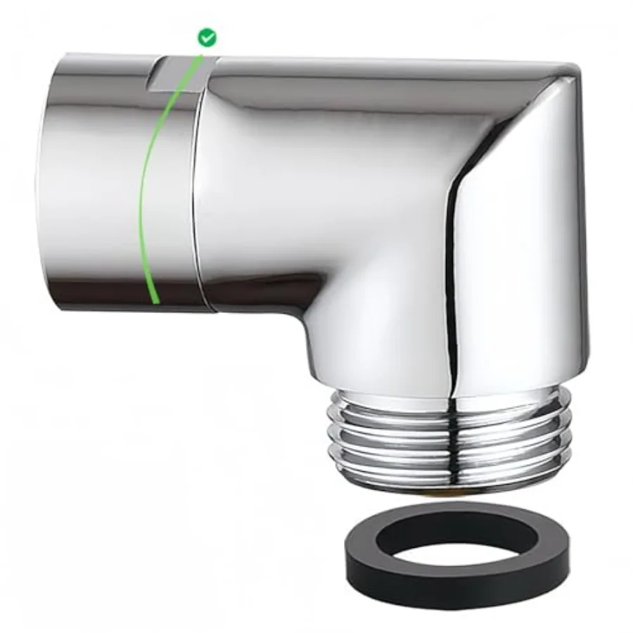 Solid Brass 90 Degree Shower Elbow Adapter, G1/2" Shower Head Extension Arm Connector Chrome
Solid Brass 90 Degree Shower Elbow Adapter, G1/2" Shower Head Extension Arm Connector Chrome