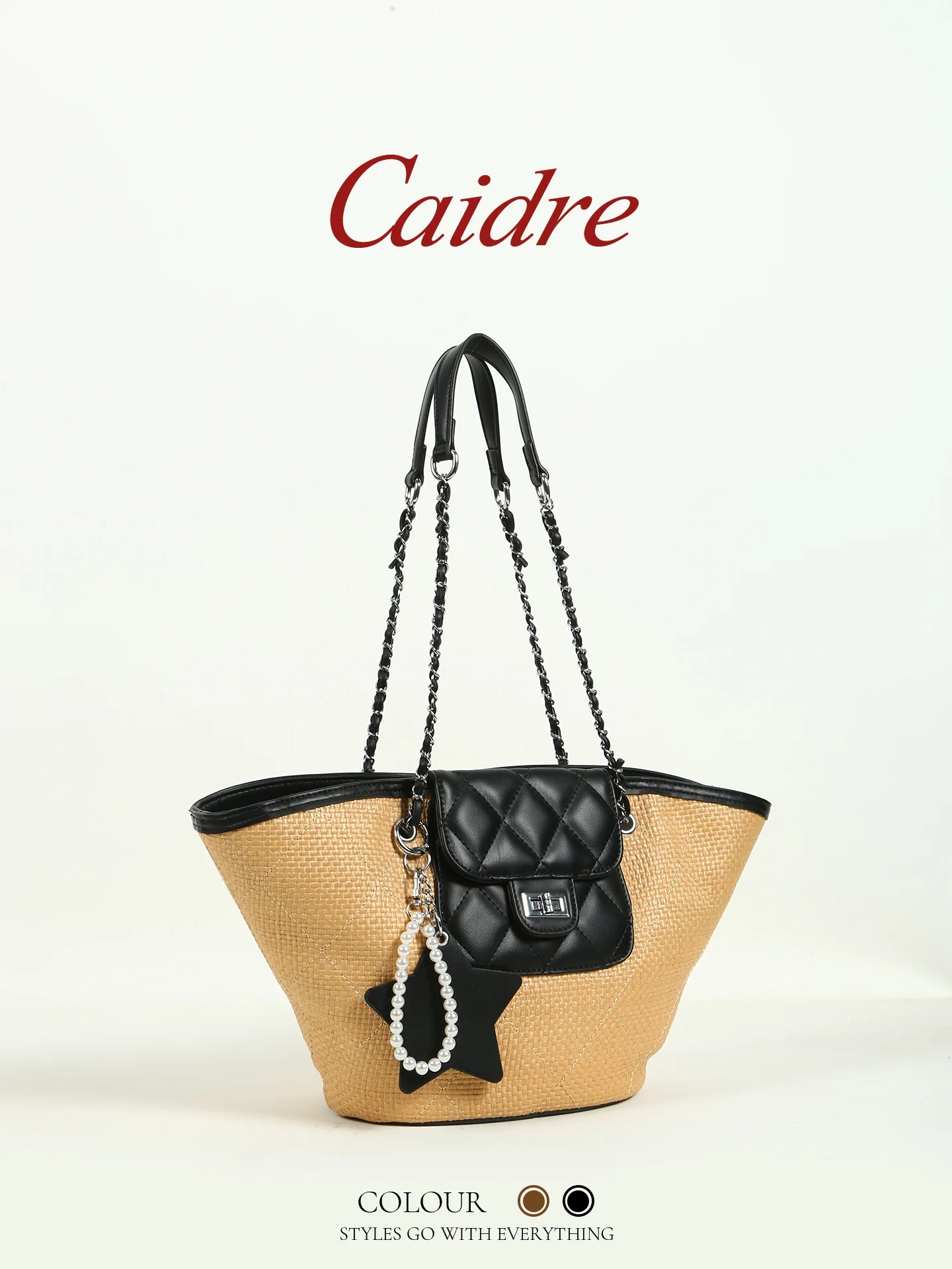 Caidre Handwoven Large Capacity Straw Bag Beach Summer Underarm Single Shoulder Tote Bag Korean Style Commuting Bag
Caidre Handwoven Large Capacity Straw Bag Beach Summer Underarm Single Shoulder Tote Bag Korean Style Commuting Bag