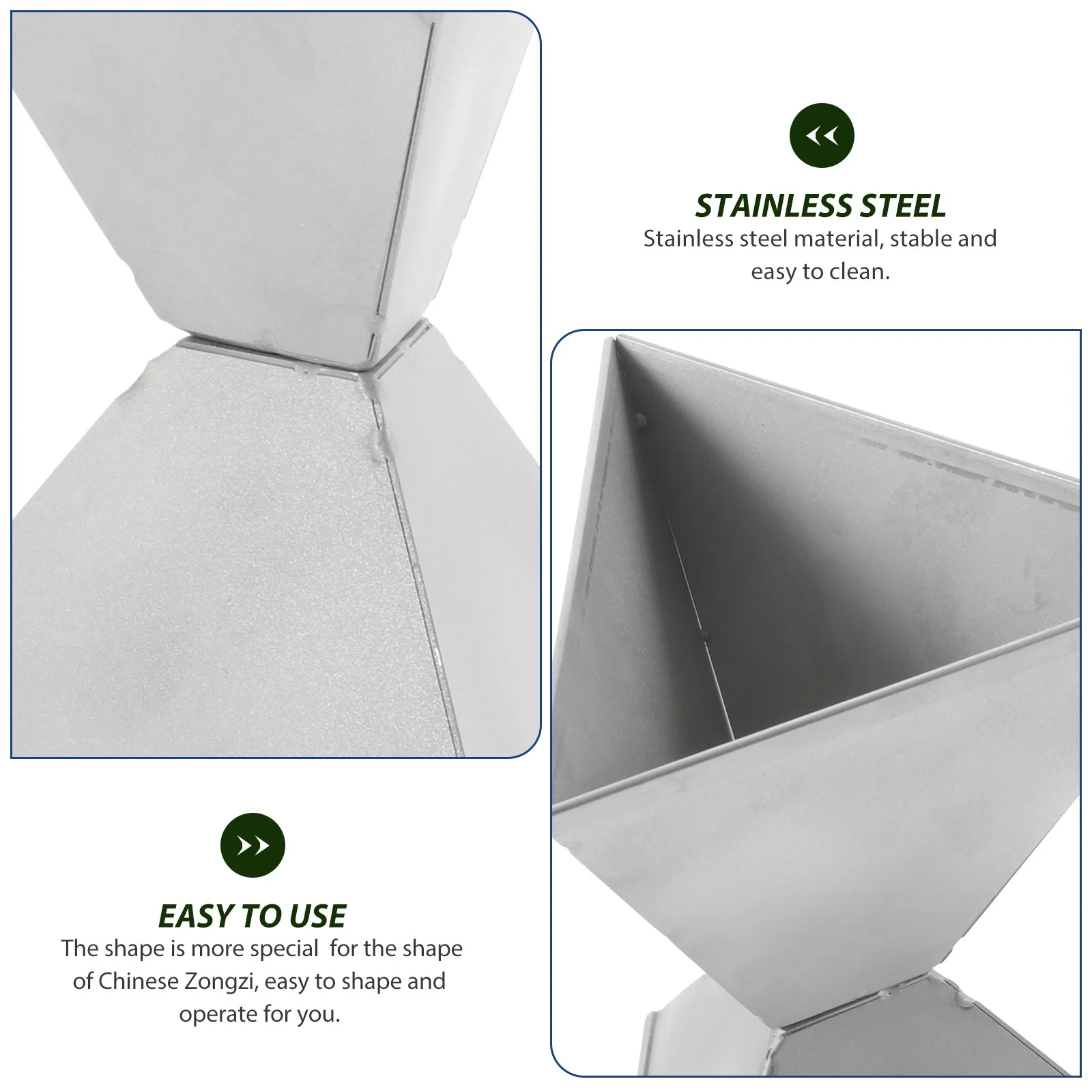 Stainless Steel Mold for DIY Chinese Rice Dumpling Making Creative Kitchen Tool Festival Home Use Traditional Food
Stainless Steel Mold for DIY Chinese Rice Dumpling Making Creative Kitchen Tool Festival Home Use Traditional Food