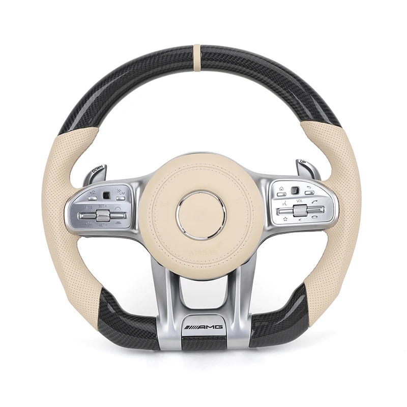 Custom Volant Lenkrad Half Perforated Leather Carbon Steering Wheel For Mercedes CLC C207 W208 W117 X247 CLK W177 Gls X166 AMG
Custom Volant Lenkrad Half Perforated Leather Carbon Steering Wheel For Mercedes CLC C207 W208 W117 X247 CLK W177 Gls X166 AMG