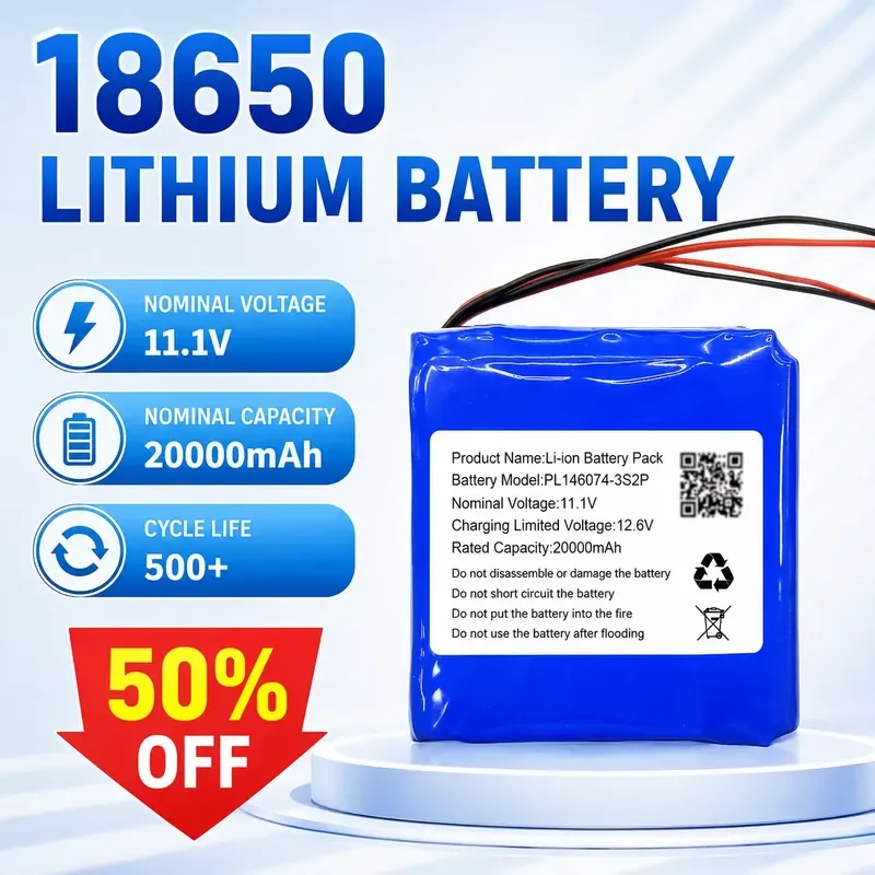 For 18650 Lithium Battery Pack 11.1V 20Ah with Protection Circuit Board Suitable for Instrumentation Lighting Equipment and
For 18650 Lithium Battery Pack 11.1V 20Ah with Protection Circuit Board Suitable for Instrumentation Lighting Equipment and