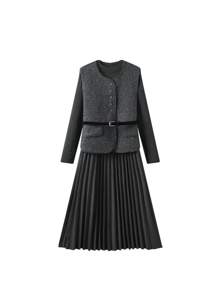 Надежный комплект больших размеров Dr, женский осенне-зимний новый жилет для молодежи, ветровой жилет, юбка для полной сестры
Надежный комплект больших размеров Dr, женский осенне-зимний новый жилет для молодежи, ветровой жилет, юбка для полной сестры