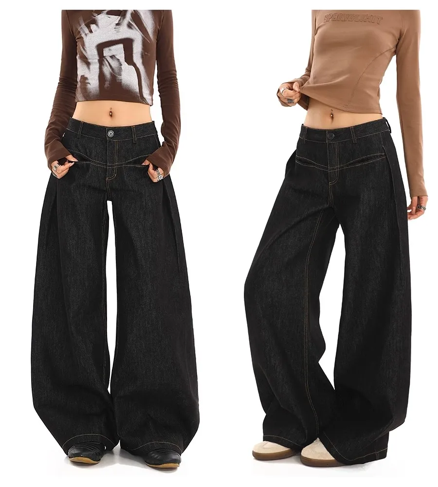 Baggy Straight Denim Pants Women Casual High Waist Vintage Jeans Korean Streetwear Summer New Fashion Wide Leg Pants
Baggy Straight Denim Pants Women Casual High Waist Vintage Jeans Korean Streetwear Summer New Fashion Wide Leg Pants