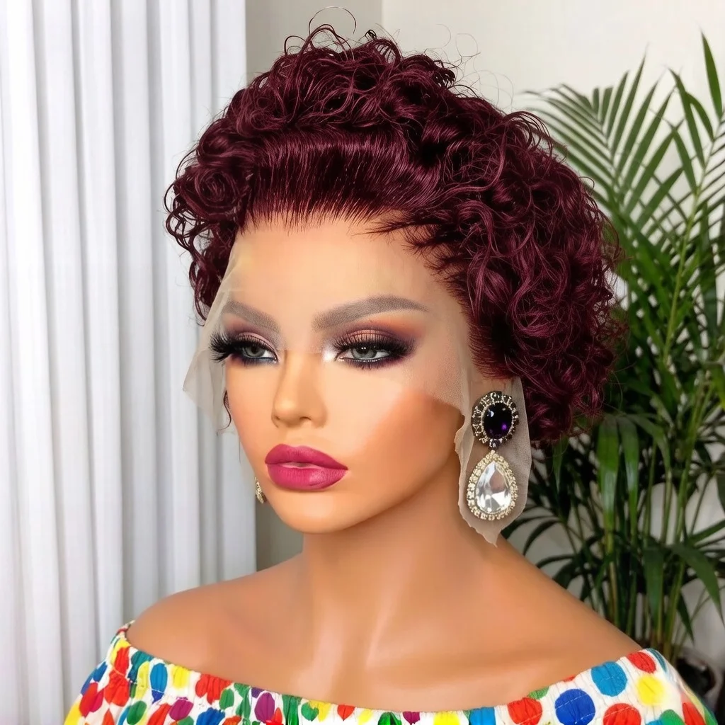 Curly Human Hair Wig 13x1 Lace Front Wigs for Women, Transparent Lace Pre Plucked Short Curly Pixie Cut Wig 180% Density Remy Ha
Curly Human Hair Wig 13x1 Lace Front Wigs for Women, Transparent Lace Pre Plucked Short Curly Pixie Cut Wig 180% Density Remy Ha