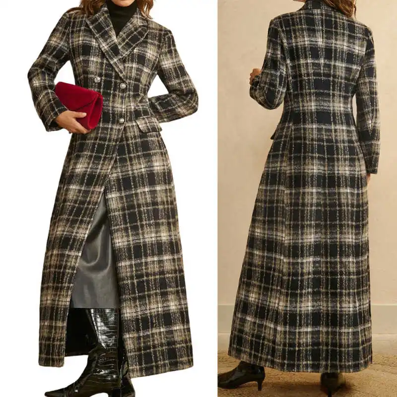 Plaid Women Woolen Overcoat Korean Style Autumn Winter New Thick Slim-fit Coat Outdoors Warm Special Occasion Customized
Plaid Women Woolen Overcoat Korean Style Autumn Winter New Thick Slim-fit Coat Outdoors Warm Special Occasion Customized