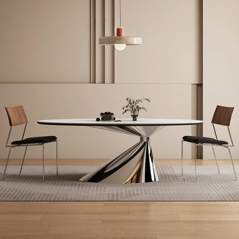 Designer Oilproof Table Stand Unique European Oval Luxury Restaurant Table Kitchen Salon Modern Mesas De Jantar Home Furniture
Designer Oilproof Table Stand Unique European Oval Luxury Restaurant Table Kitchen Salon Modern Mesas De Jantar Home Furniture