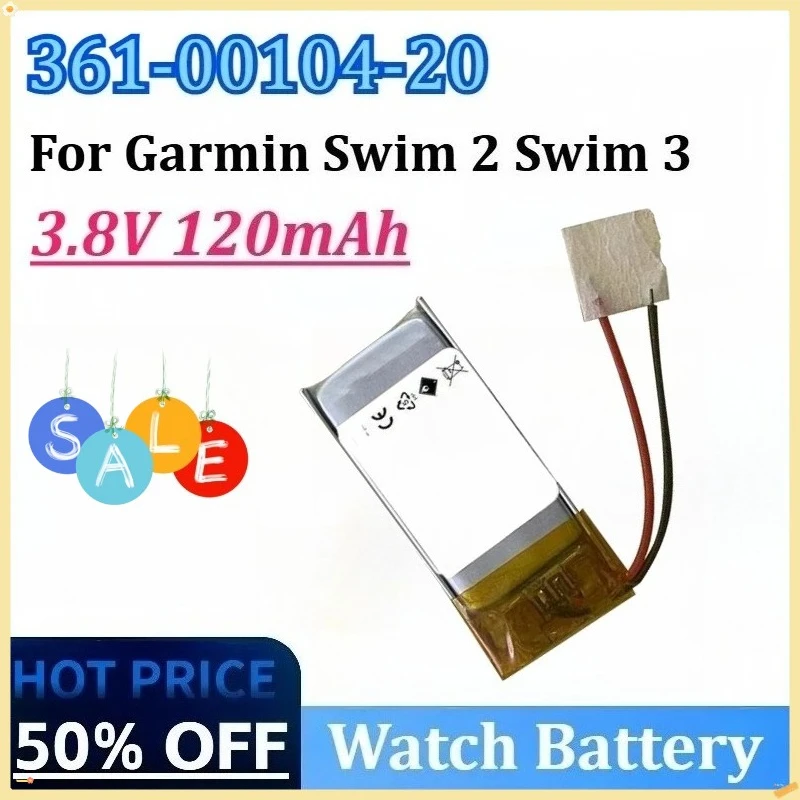 361-00104-20 3.8V 120mAh High Quality Smart Watch Battery for Garmin Swim 2 Swim 3 High-Capacity Rechargeable Watch Batteries
361-00104-20 3.8V 120mAh High Quality Smart Watch Battery for Garmin Swim 2 Swim 3 High-Capacity Rechargeable Watch Batteries