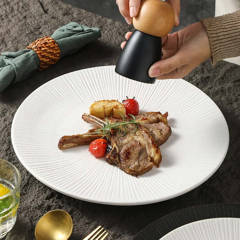 Rock patterned Western flat plate Pasta dish Household vegetable dish Western restaurant serving plates Ceramic steak plates
Rock patterned Western flat plate Pasta dish Household vegetable dish Western restaurant serving plates Ceramic steak plates