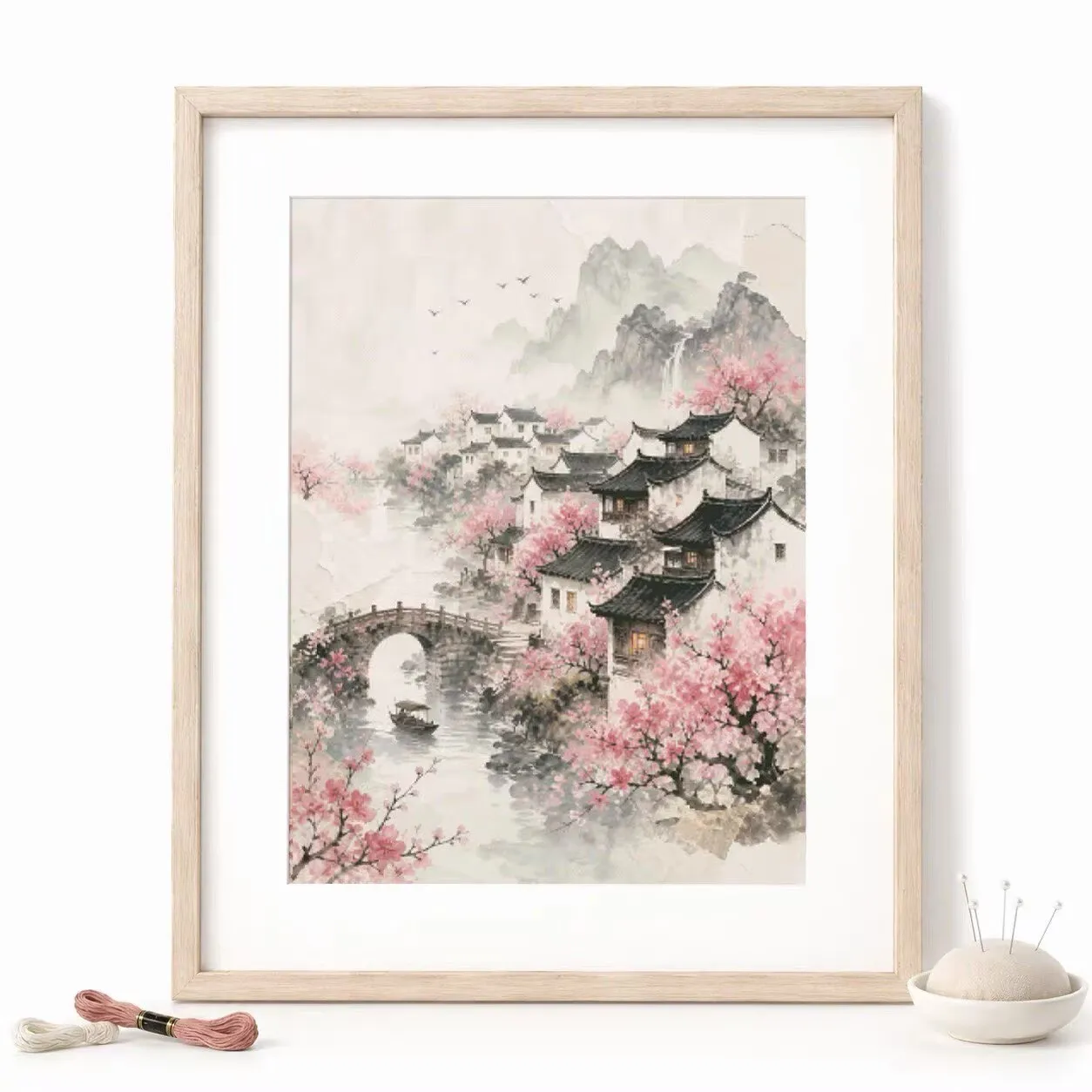 ZZ8760- Ink Painting Peach Garden 14CT 16CT 18CT Stamped Cross Stitch DIY Set Pattern Kit Needlework Embroidery 108 Colors
ZZ8760- Ink Painting Peach Garden 14CT 16CT 18CT Stamped Cross Stitch DIY Set Pattern Kit Needlework Embroidery 108 Colors