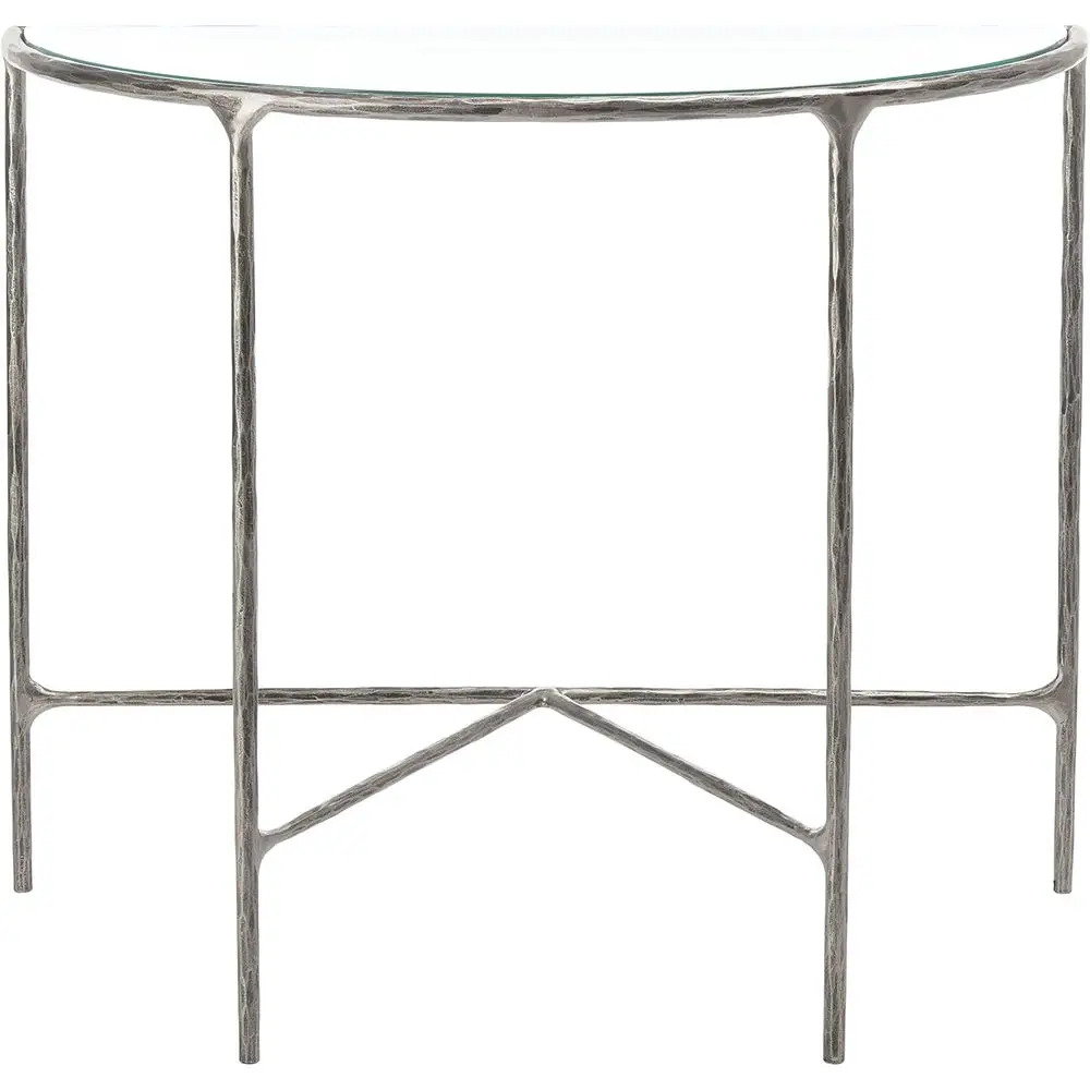 Stylish Silver Metal and Tempered Glass Entryway Console Table, Fully Assembled
Stylish Silver Metal and Tempered Glass Entryway Console Table, Fully Assembled