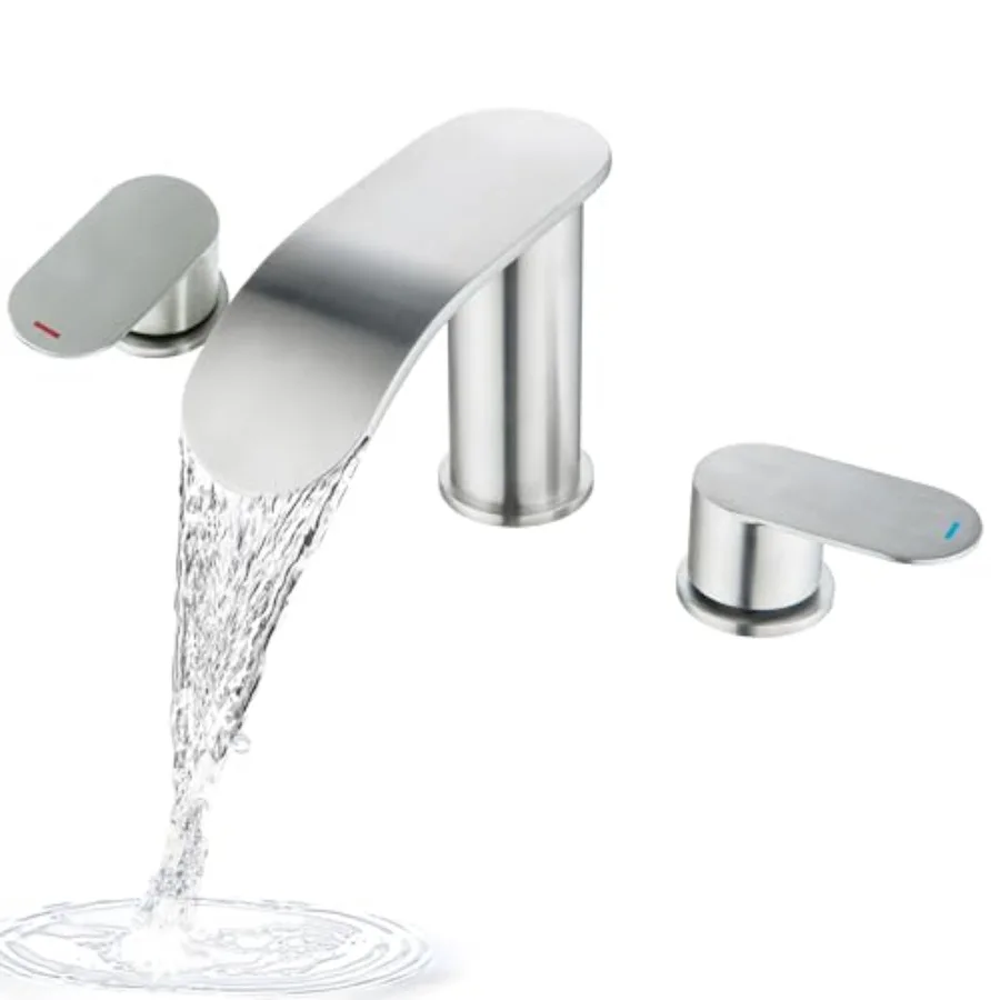 Roman Tub Faucet for Bathtub, High Flow Waterfall 3-Hole Deck Mount Set, Brushed Nickel Finish, Durable Brass Construction
Roman Tub Faucet for Bathtub, High Flow Waterfall 3-Hole Deck Mount Set, Brushed Nickel Finish, Durable Brass Construction