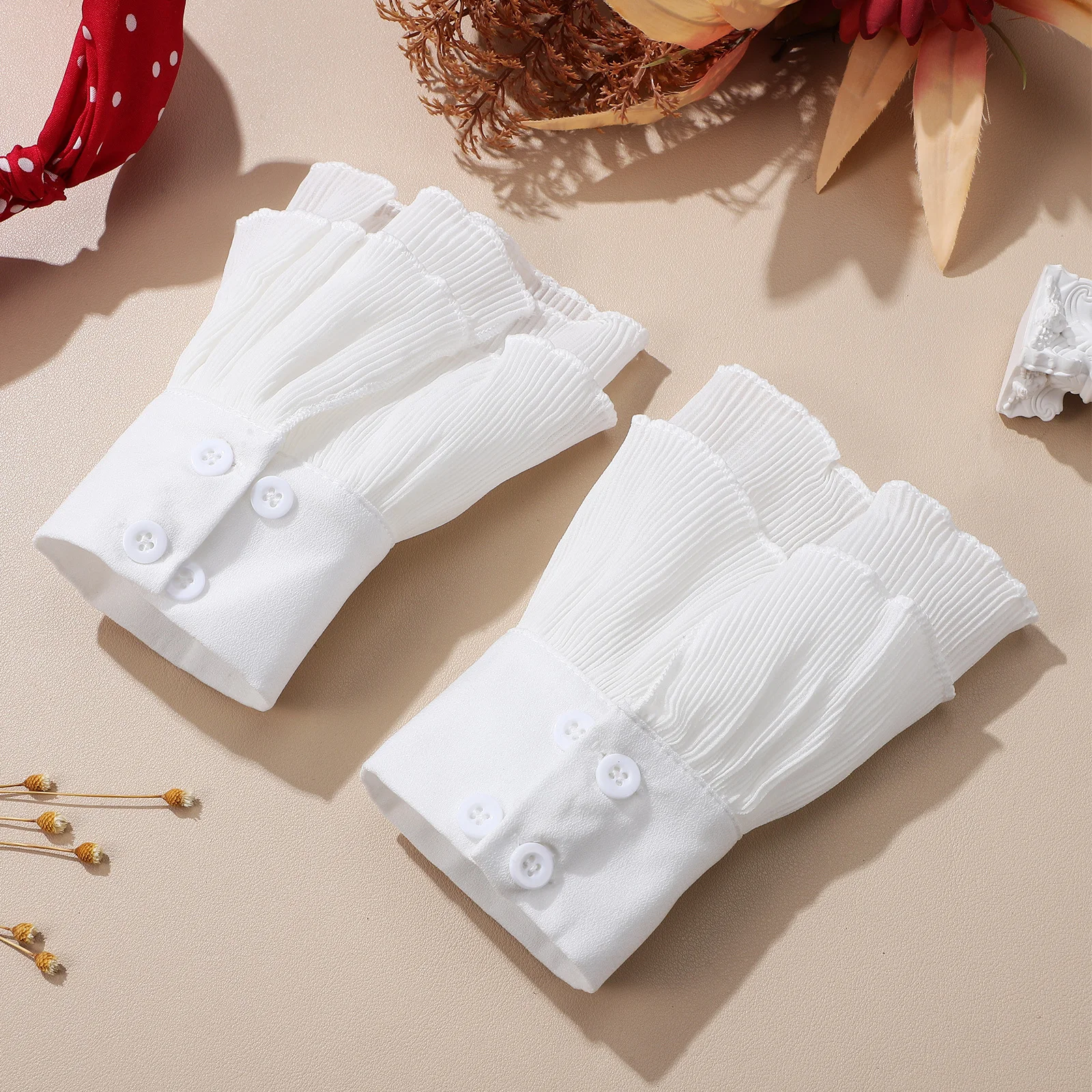 1Pair Lightweight Chiffon Decorative Wrist Cuffs Detachable Shirt Fake Sleeves Cuffs Women Accessories Clothing Accessories
1Pair Lightweight Chiffon Decorative Wrist Cuffs Detachable Shirt Fake Sleeves Cuffs Women Accessories Clothing Accessories