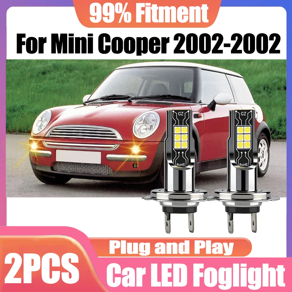 2PCS Canbus Front Foglights H7 LED Car Fog Light Bulbs 3000K Yellow Light 90W High Power Plug and Play 12V For Mini Cooper 2002
2PCS Canbus Front Foglights H7 LED Car Fog Light Bulbs 3000K Yellow Light 90W High Power Plug and Play 12V For Mini Cooper 2002