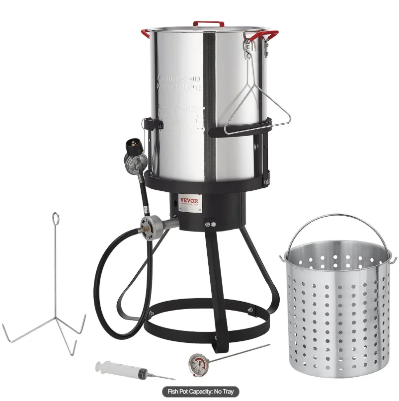 Turkey Deep Fryer, 30-qt Turkey Fryer Boiler Steamer Cooker Set, Outdoor Aluminum Seafood Frying Pot
Turkey Deep Fryer, 30-qt Turkey Fryer Boiler Steamer Cooker Set, Outdoor Aluminum Seafood Frying Pot