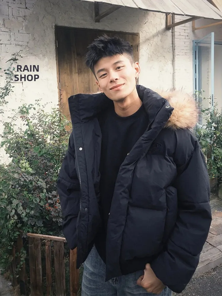 Warm Cotton Parka Coat Men's Women's Detachable Fur Collar Bread Couples Outerwear Trendy Retro American Sle Youthful
Warm Cotton Parka Coat Men's Women's Detachable Fur Collar Bread Couples Outerwear Trendy Retro American Sle Youthful