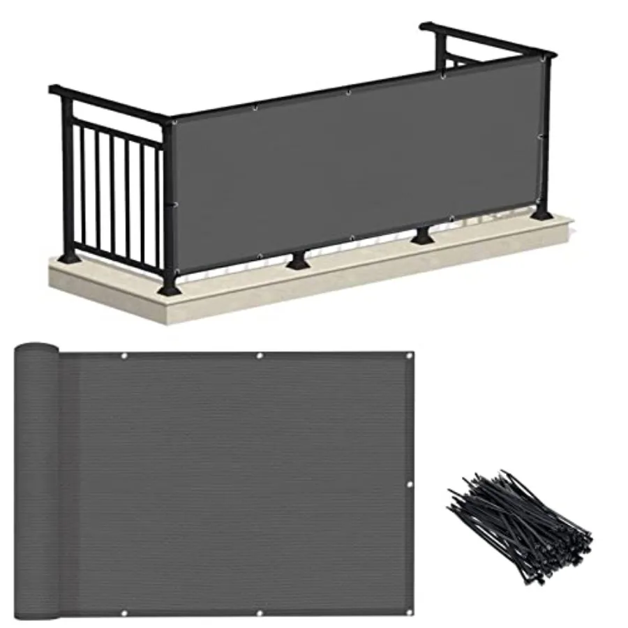 Защитный экран для балкона 3'x10' темно-серого цвета, из HDPE, с УФ-защитой, всепогодный, высотой 3 фута, для террасы, патио, двора
Защитный экран для балкона 3'x10' темно-серого цвета, из HDPE, с УФ-защитой, всепогодный, высотой 3 фута, для террасы, патио, двора