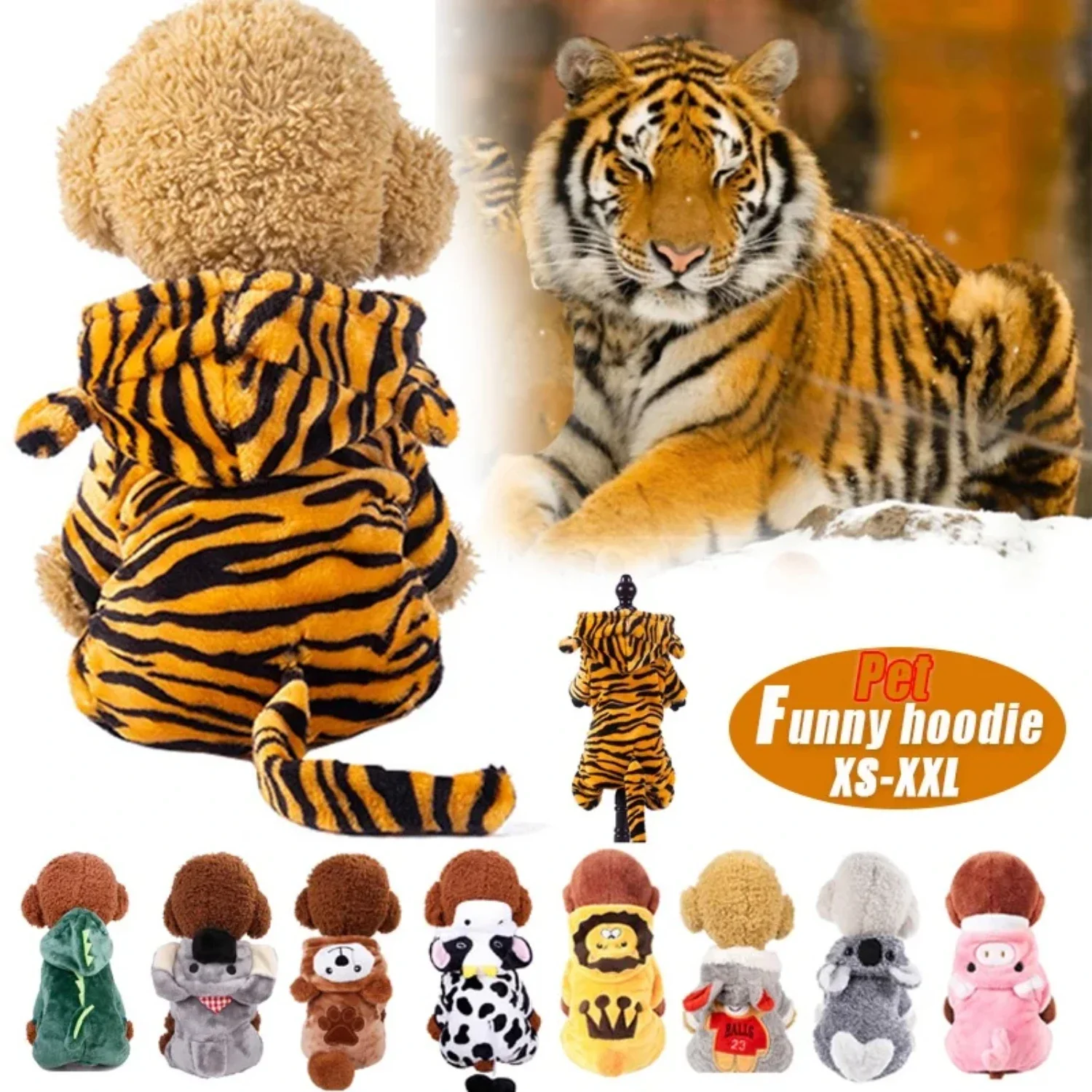 Ideal Warm and Cozy Thickened Flannel Tiger Dinosaur Cat Dog Costume - Perfect for Monochromatic Autumn Winter Role Play - The U
Ideal Warm and Cozy Thickened Flannel Tiger Dinosaur Cat Dog Costume - Perfect for Monochromatic Autumn Winter Role Play - The U