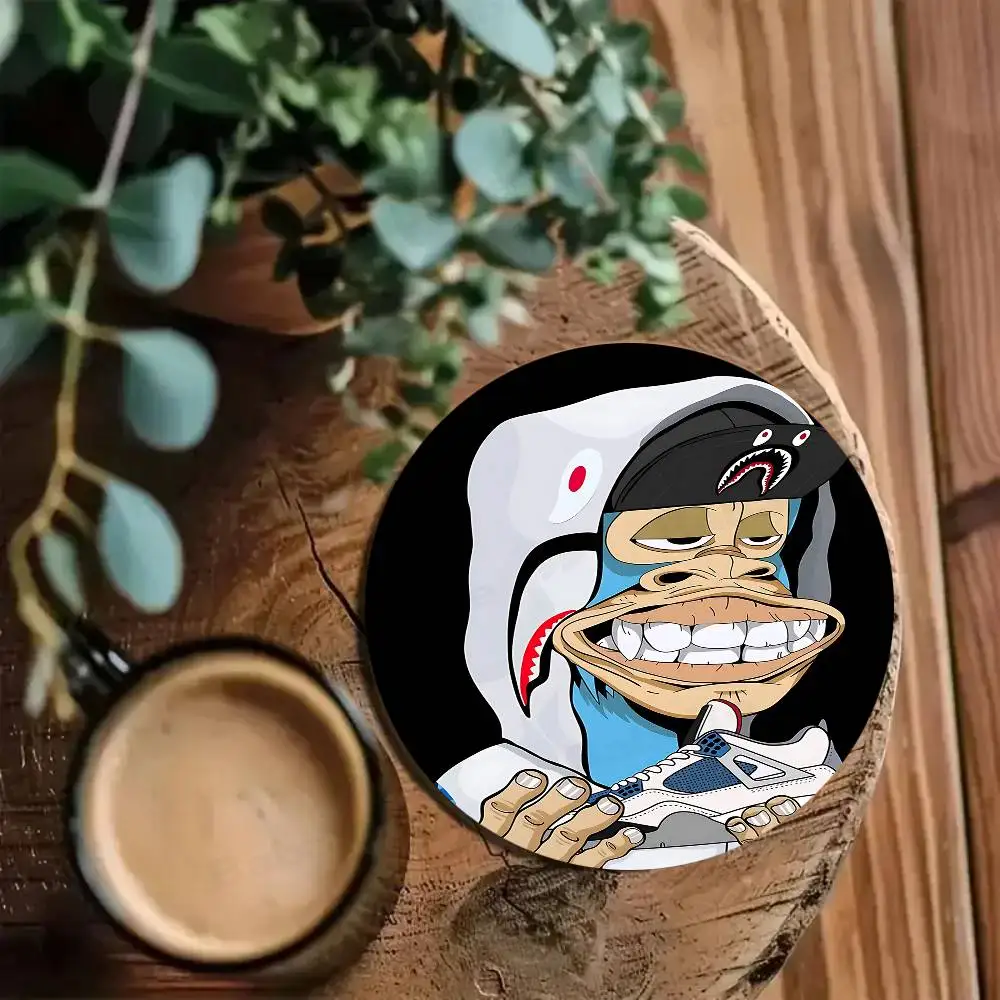 Monkey Bayc Hype Ape Wood Coasters Colorful Round Coaster Non-slip Heat Insulation Coffee Mats Home Accessories Kitchen
Monkey Bayc Hype Ape Wood Coasters Colorful Round Coaster Non-slip Heat Insulation Coffee Mats Home Accessories Kitchen