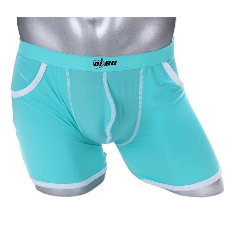 Men's Ice Silk Long Boxer Briefs With Anti-Theft Pocket, Thin Smooth Comfortable Thigh Length Underwear
Men's Ice Silk Long Boxer Briefs With Anti-Theft Pocket, Thin Smooth Comfortable Thigh Length Underwear