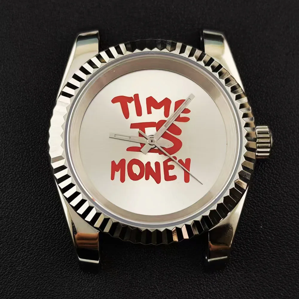 Time is money NH35 case 39mm case men's stainless steel watch case custom logo dial suitable for NH35 movement watch accessories
Time is money NH35 case 39mm case men's stainless steel watch case custom logo dial suitable for NH35 movement watch accessories