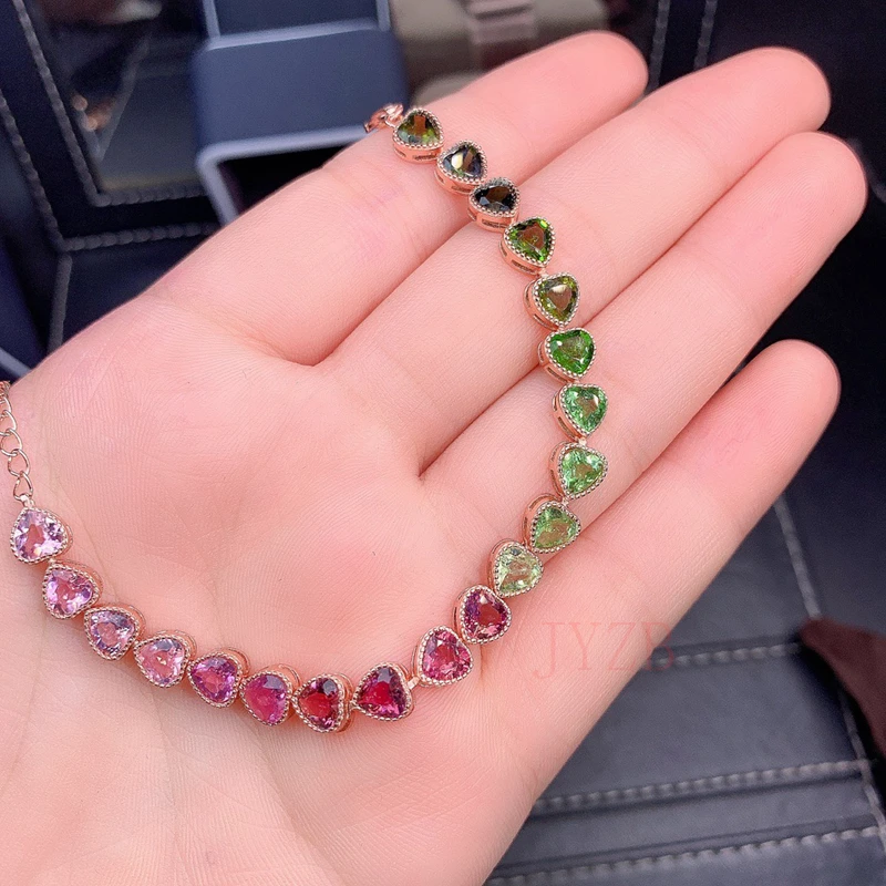 Natural tourmaline bracelet sterling silver female hand string small simple light luxury luxury girlfriends gift
Natural tourmaline bracelet sterling silver female hand string small simple light luxury luxury girlfriends gift