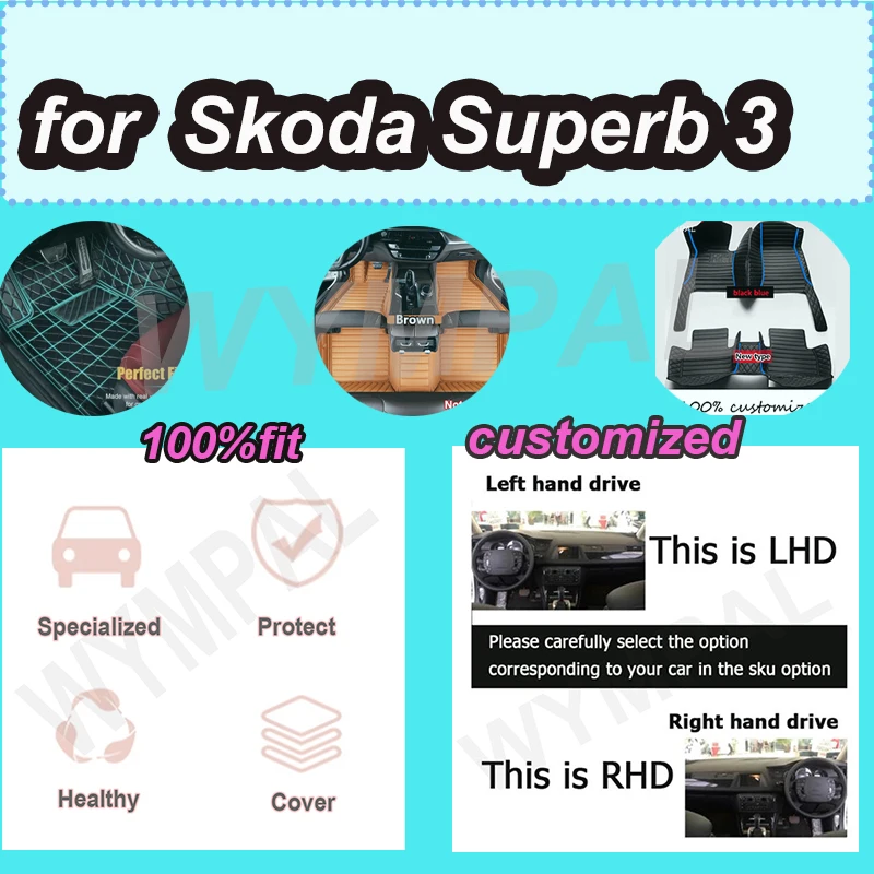 LUXURY Custom Made Leather Car Floor Mats For Skoda Superb 3 2016 2017 2018 2019 2020 2021 Carpets Rugs Foot Pads Accessories
LUXURY Custom Made Leather Car Floor Mats For Skoda Superb 3 2016 2017 2018 2019 2020 2021 Carpets Rugs Foot Pads Accessories