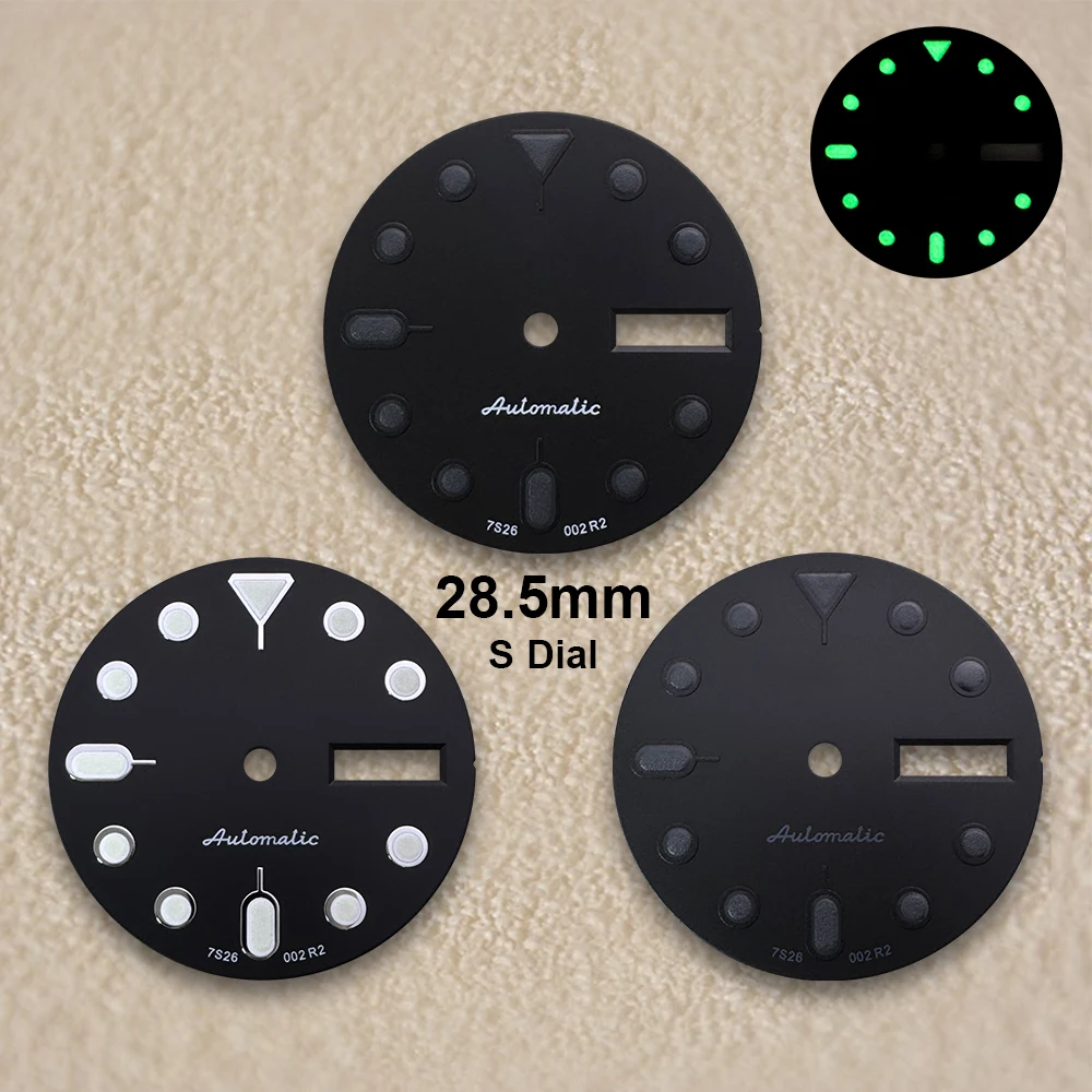 28.5mm S5 Logo SKX007 Dial Fit NH36/4R36 Japanese Movement Green Luminous High-Quality Watch Modified Accessories
28.5mm S5 Logo SKX007 Dial Fit NH36/4R36 Japanese Movement Green Luminous High-Quality Watch Modified Accessories