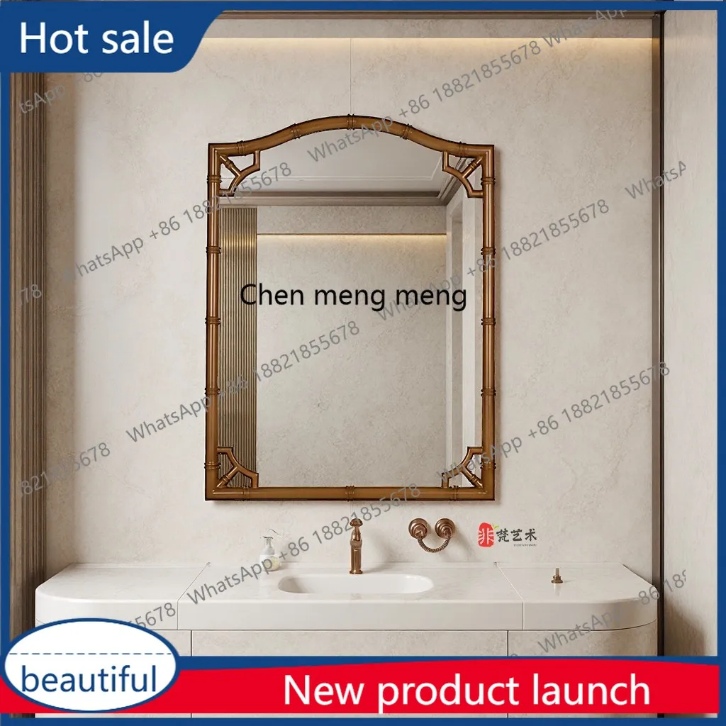 A50 French retro bathroom mirror American imitation bamboo joint living room background wall decorative mirror
A50 French retro bathroom mirror American imitation bamboo joint living room background wall decorative mirror