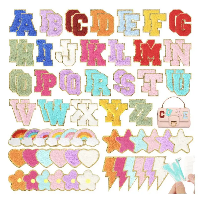 5.5CM Chenille Letter Patch Stick on Patch Name Letters Patch For Jeans Clothes T-Shirt Repair Alphabet Patch Badges
5.5CM Chenille Letter Patch Stick on Patch Name Letters Patch For Jeans Clothes T-Shirt Repair Alphabet Patch Badges