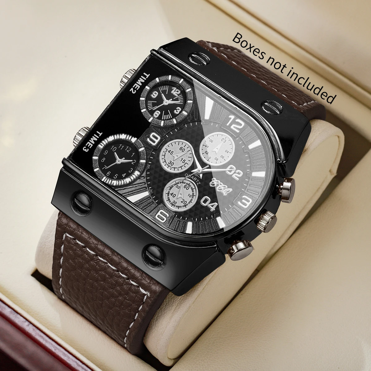 Luxury Decorative Five-eyes Dial Men Business Watches Square Leather Strap Men's Quartz Watch Relogio Masculino (Without Box)
Luxury Decorative Five-eyes Dial Men Business Watches Square Leather Strap Men's Quartz Watch Relogio Masculino (Without Box)