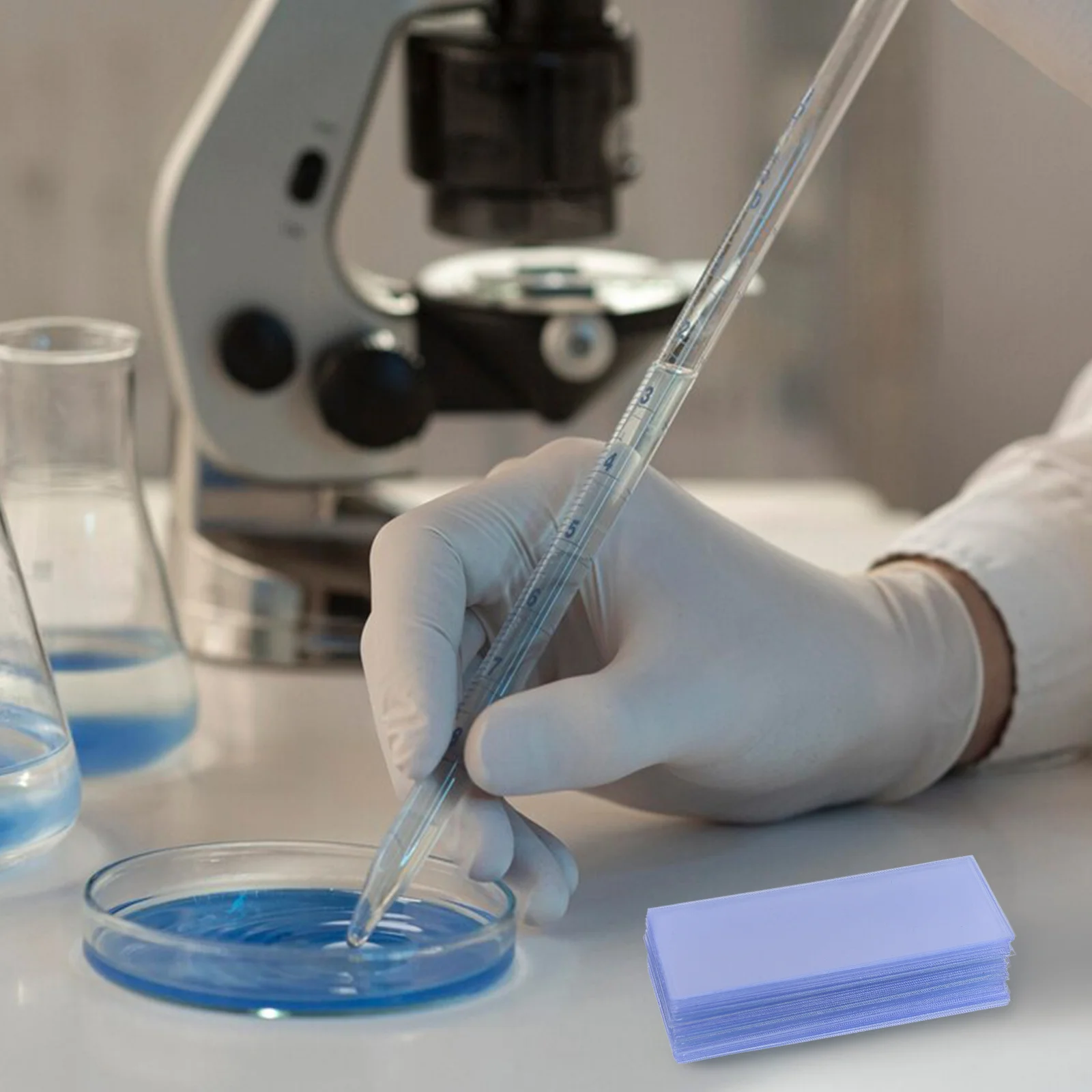 100Pcs Disposable Plastic Microscope Slides Transparent Blank for Urine Tests Laboratory Analysis Science Education 22x22mm
100Pcs Disposable Plastic Microscope Slides Transparent Blank for Urine Tests Laboratory Analysis Science Education 22x22mm