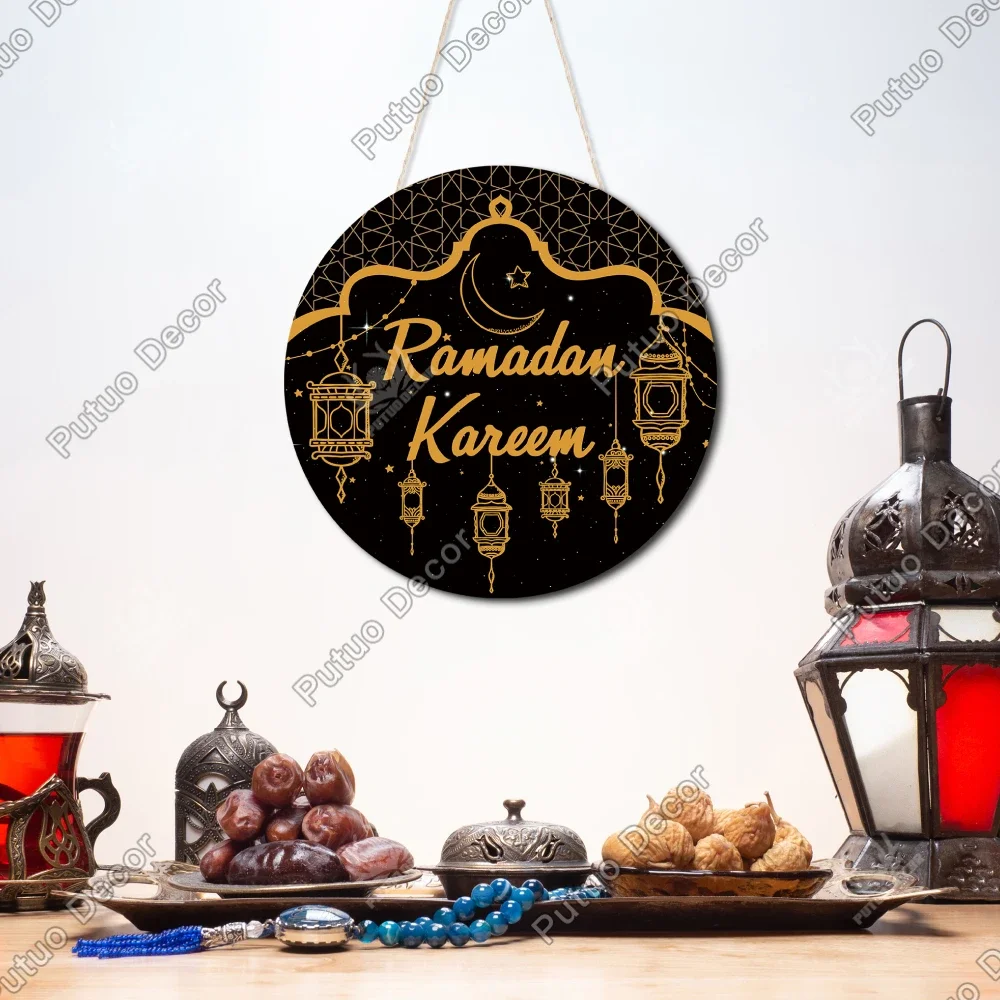 Putuo Decor Ramadan Kareem Round Wooden Hanging Sign Decor, Wall Decor for Home Bar Dinner Room, Ramadan Gifts for Family
Putuo Decor Ramadan Kareem Round Wooden Hanging Sign Decor, Wall Decor for Home Bar Dinner Room, Ramadan Gifts for Family