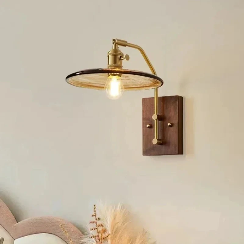 Vintage Amber Glass Wall Sconce Adjustable Wall Lamp with Wooden Base Modern Industrial Light Bedroom Bedside Living Room
Vintage Amber Glass Wall Sconce Adjustable Wall Lamp with Wooden Base Modern Industrial Light Bedroom Bedside Living Room