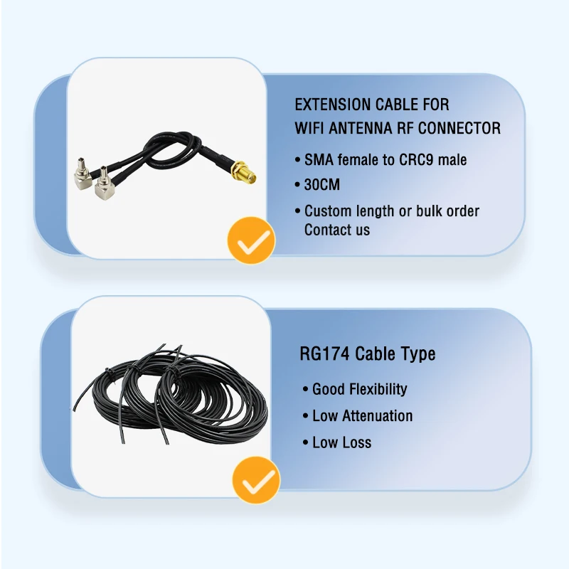 SMA Female to Dual TS9 CRC9 Male Plug 2XTS9 CRC9 Connector Adapter Y Type Splitter Pigtail RG174 RF Coax Extension Cable
SMA Female to Dual TS9 CRC9 Male Plug 2XTS9 CRC9 Connector Adapter Y Type Splitter Pigtail RG174 RF Coax Extension Cable