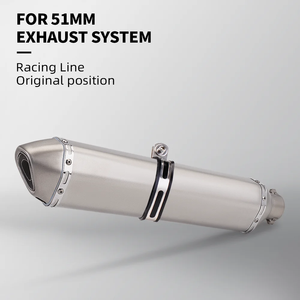High Quality Universal stainless steel motorcycle exhaust pipe, for ninja400, R3, Z900, S1000RR, MT-07, pcx160, duke390, R1,51MM
High Quality Universal stainless steel motorcycle exhaust pipe, for ninja400, R3, Z900, S1000RR, MT-07, pcx160, duke390, R1,51MM