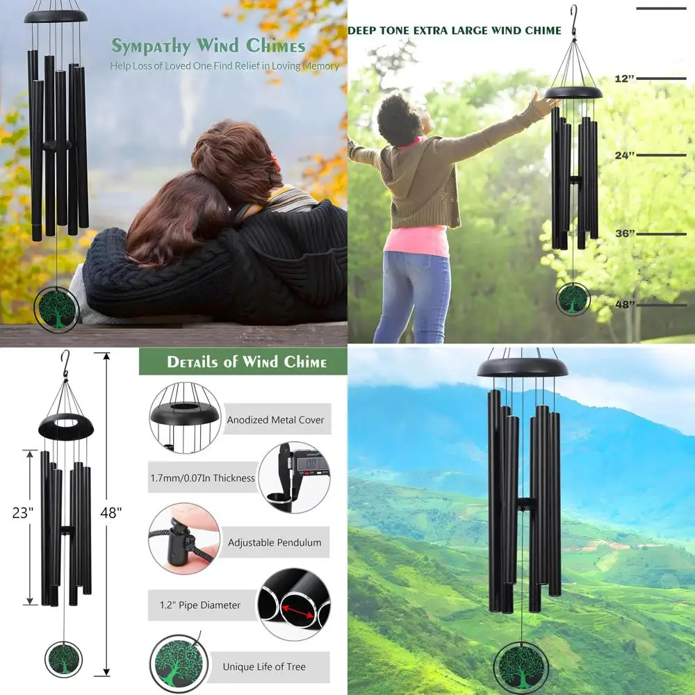 Большие 48 уличных колокольчиков глубокого тона для крыльца, двора, сада и патио — мемориальный колокольчик, подарок для сочутия и Bereavemen
Большие 48 уличных колокольчиков глубокого тона для крыльца, двора, сада и патио — мемориальный колокольчик, подарок для сочутия и Bereavemen