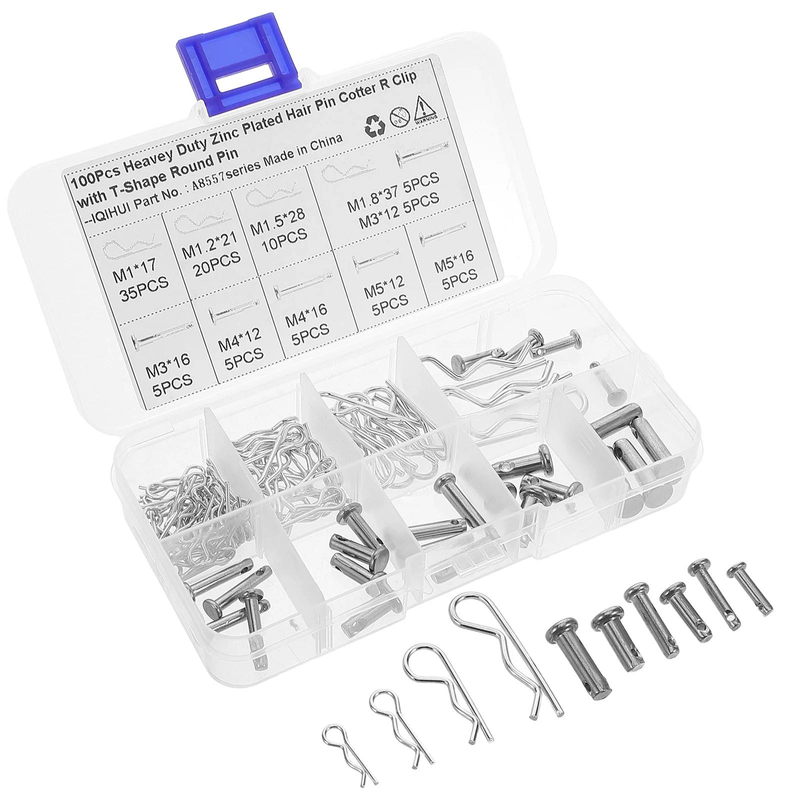 100pcs Wave Pins Positioning Safety Trailer Hitch Clips Kit Carbon Steel High Precision Hardware Assortment Semi
100pcs Wave Pins Positioning Safety Trailer Hitch Clips Kit Carbon Steel High Precision Hardware Assortment Semi