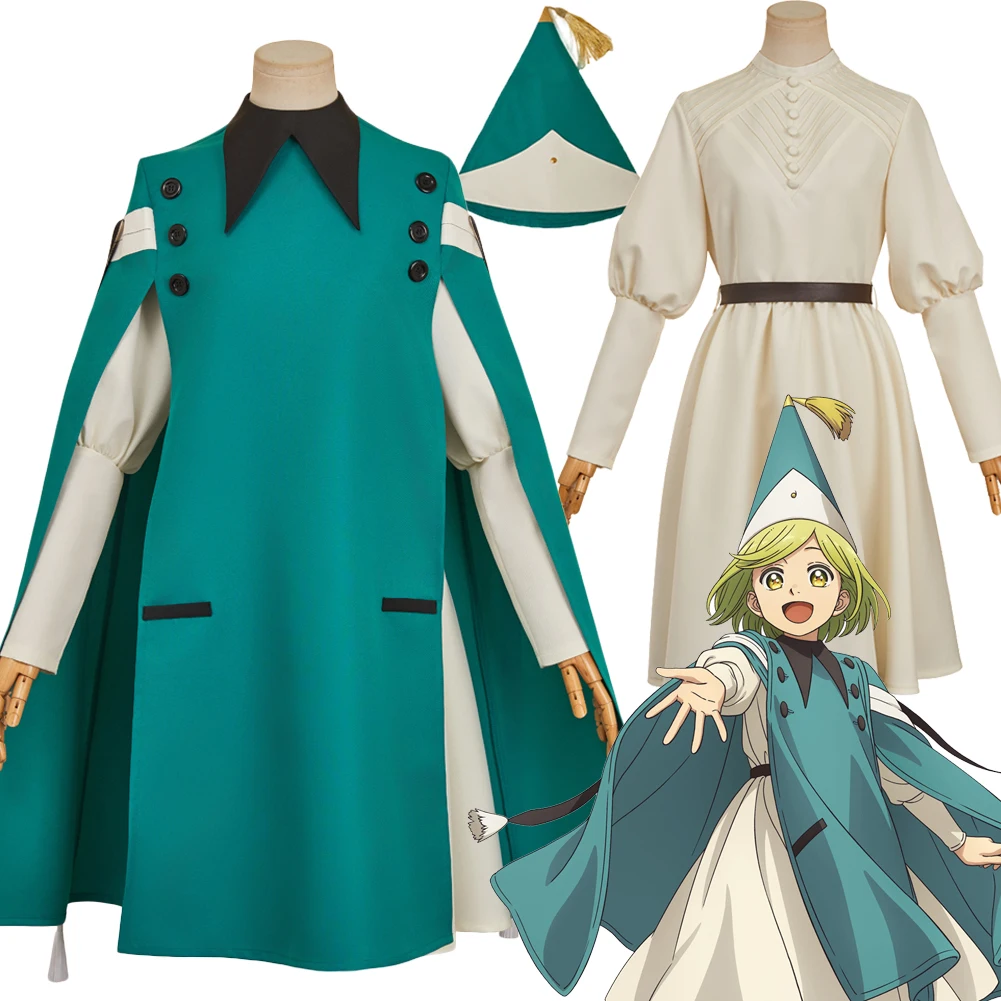 Atelier of Witch Hat Co Co Koko Cosplay Blue Costume Uniform Hat White Dress Clothes Set Pantyhose Outfits Halloween Carnival
Atelier of Witch Hat Co Co Koko Cosplay Blue Costume Uniform Hat White Dress Clothes Set Pantyhose Outfits Halloween Carnival