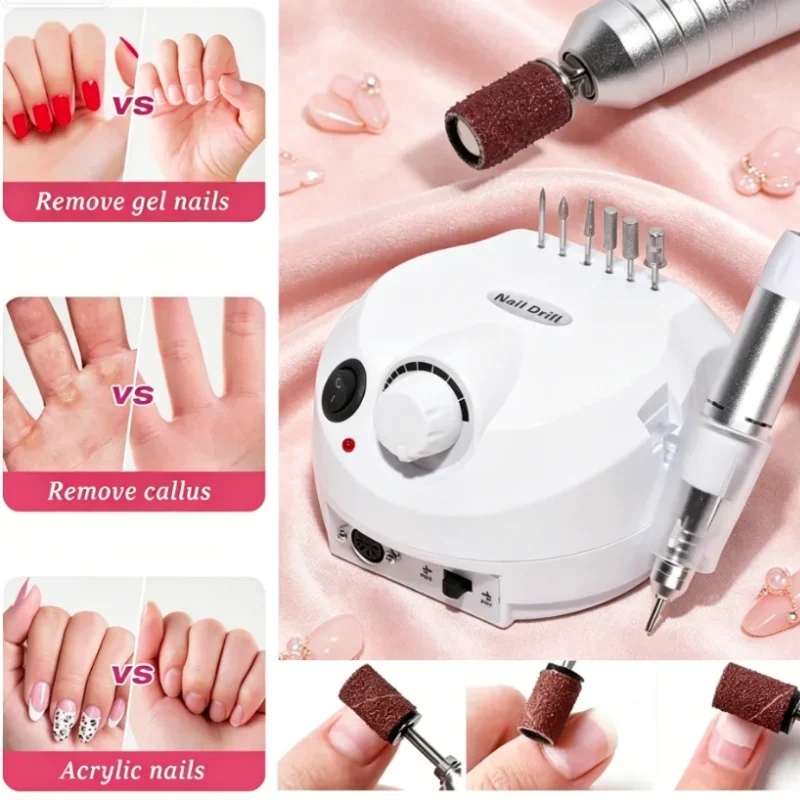 Electric Nail Drill Machine Cutter Set Nail Gel Polisher Nail Tools Salon Equipment Strong Polishing Tool Nail File Kit 35000RPM
Electric Nail Drill Machine Cutter Set Nail Gel Polisher Nail Tools Salon Equipment Strong Polishing Tool Nail File Kit 35000RPM