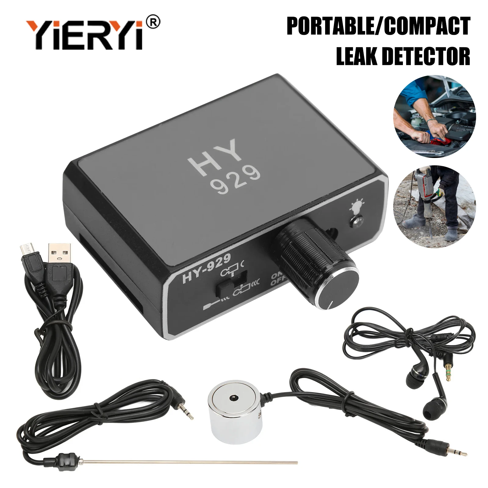 Yieryi Water Pipe Leakage Monitor Portable Underground Pipeline Leakage Finder With Dual Probes Adjustable Volume Headphone
Yieryi Water Pipe Leakage Monitor Portable Underground Pipeline Leakage Finder With Dual Probes Adjustable Volume Headphone