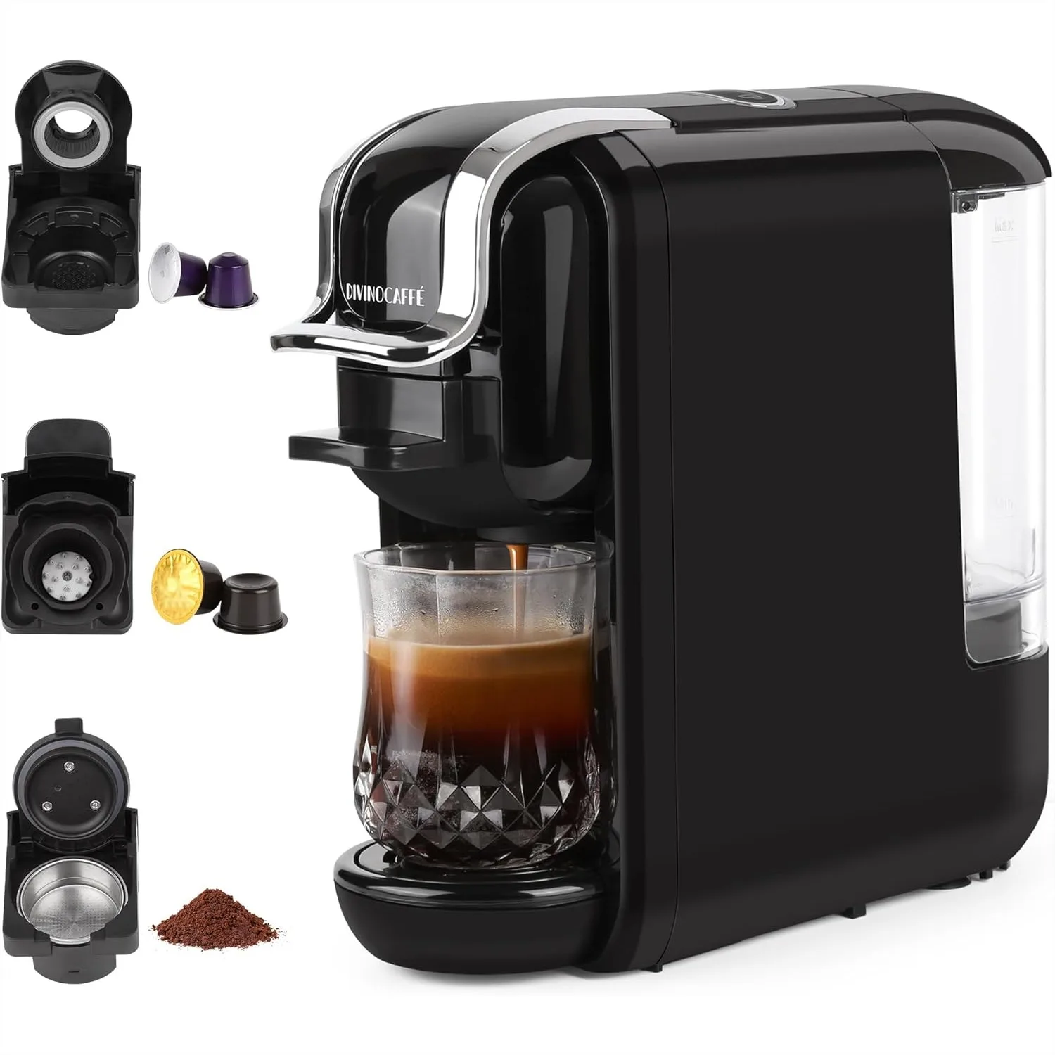 3 in 1 Espresso Machine for Nespresso Capsule, Lavazza Blue & Expert Capsule, Ground Coffee, 19 Bar Pump, Mini Coffee Maker with
3 in 1 Espresso Machine for Nespresso Capsule, Lavazza Blue & Expert Capsule, Ground Coffee, 19 Bar Pump, Mini Coffee Maker with