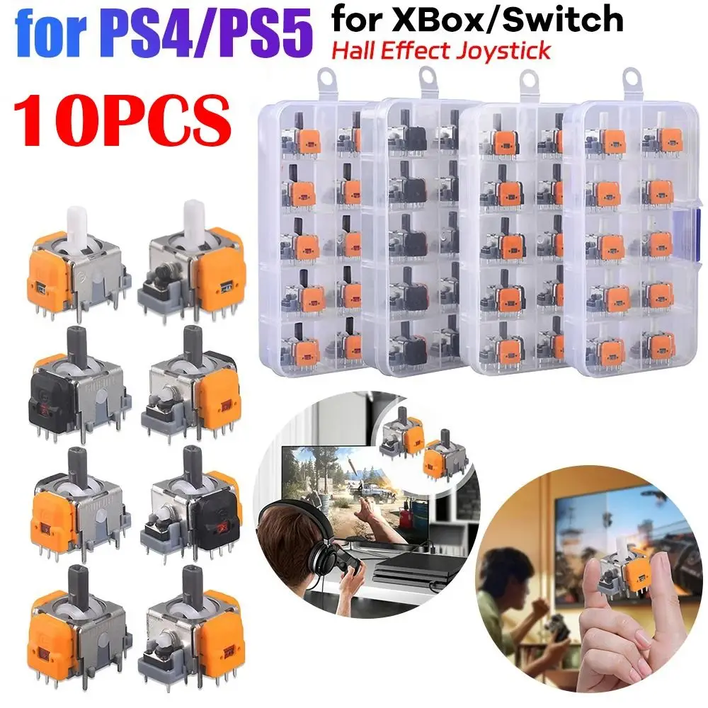 10PCS 3D Analog Sensor Hall Effect Joystick Game Proofable Controller Thumb Stick High Precision for PS5/PS4/Xbox/Switch Pro
10PCS 3D Analog Sensor Hall Effect Joystick Game Proofable Controller Thumb Stick High Precision for PS5/PS4/Xbox/Switch Pro