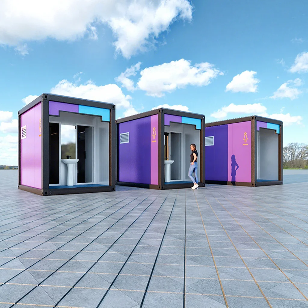 Portable Mobile Container Toilet Luxury Prefab Small Single Room Container Toilet Flat Pack Public Toilet
Portable Mobile Container Toilet Luxury Prefab Small Single Room Container Toilet Flat Pack Public Toilet