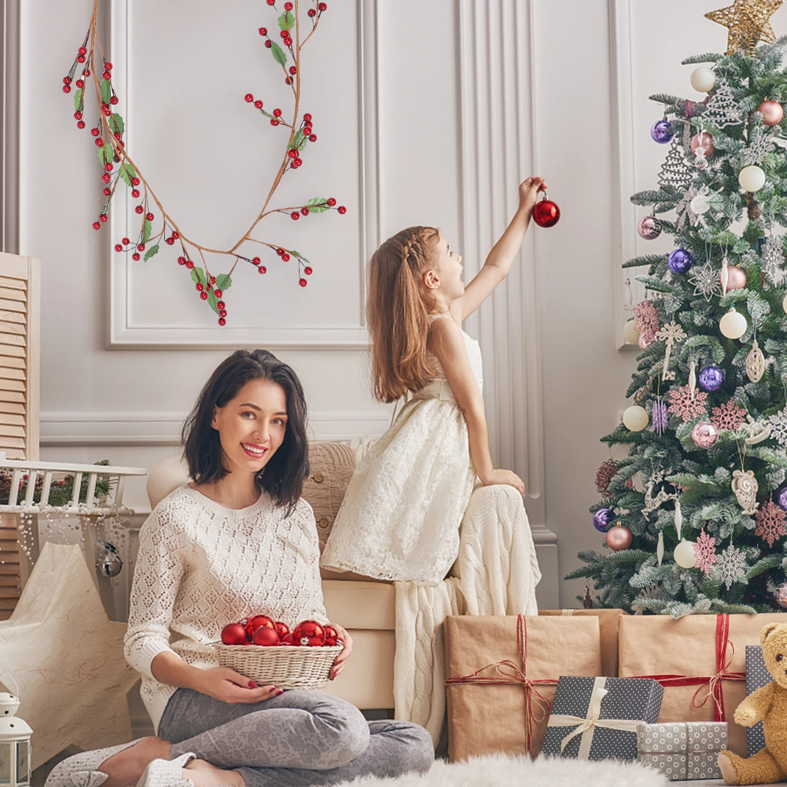 Simulated Garland Decoration Comfortable Feel Christmas Vine Artificial Stair Railing Party Plastic Door Red Berry Window
Simulated Garland Decoration Comfortable Feel Christmas Vine Artificial Stair Railing Party Plastic Door Red Berry Window