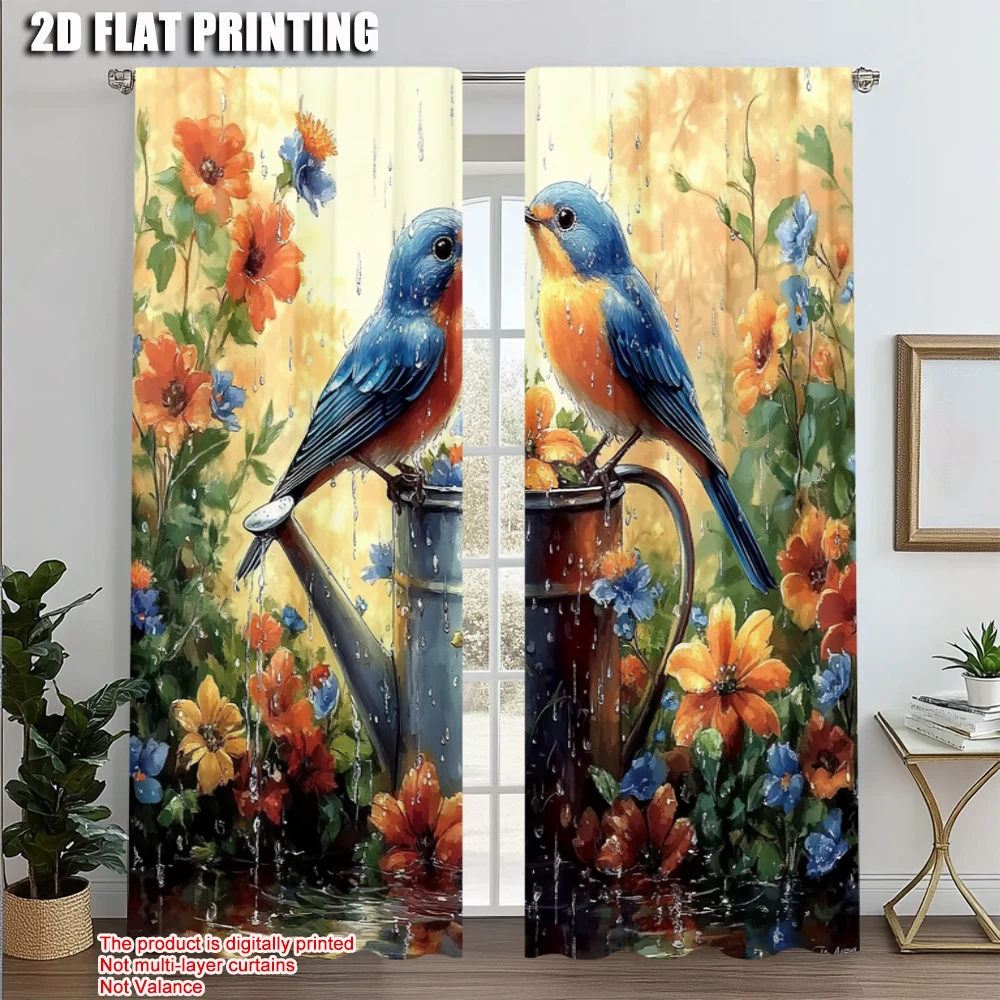 2pcs, Minimalist Curtains 2D print Bluebirds Machine Washable (without rod) Home Decor for Bedroom, Office, Kitchen, Living
2pcs, Minimalist Curtains 2D print Bluebirds Machine Washable (without rod) Home Decor for Bedroom, Office, Kitchen, Living