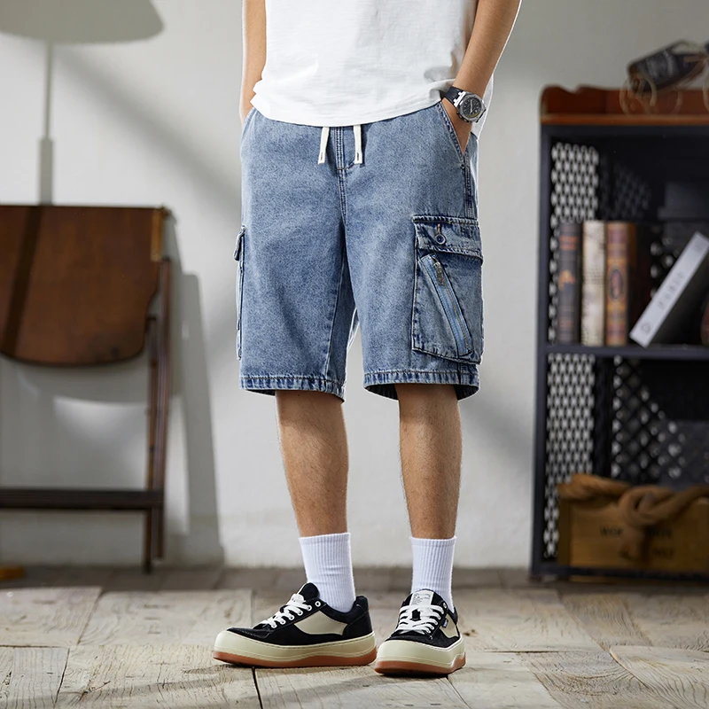XY9939 The new trend of casual washed light blue American denim shorts men's summer thin section elastic waist five-minute pants
XY9939 The new trend of casual washed light blue American denim shorts men's summer thin section elastic waist five-minute pants