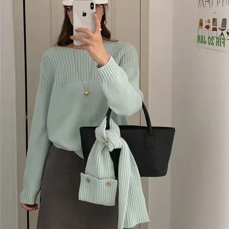 Detachable Scarf Knitted Two-piece Set of Elegant Style Temperament 2025 Autumn/winter New Inner Sweater Girl
Detachable Scarf Knitted Two-piece Set of Elegant Style Temperament 2025 Autumn/winter New Inner Sweater Girl
