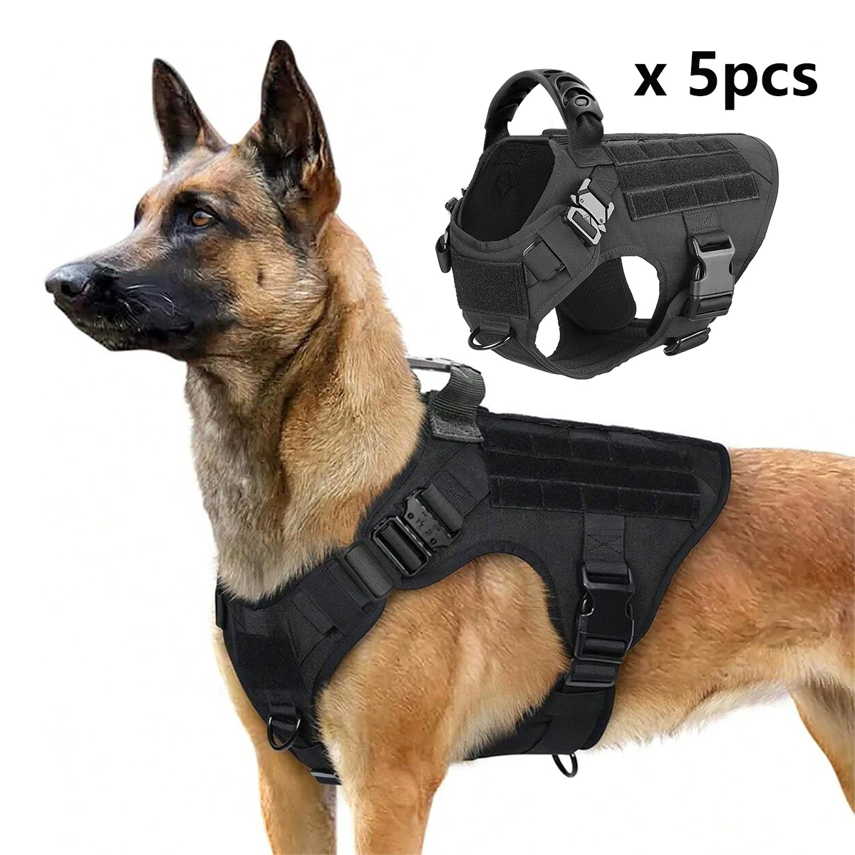 5Pcs Large Dog Harnesses Pet German Shepherd Malinois Training Walking Vests Dog Harness For Medium Large Dogs Accessories
5Pcs Large Dog Harnesses Pet German Shepherd Malinois Training Walking Vests Dog Harness For Medium Large Dogs Accessories